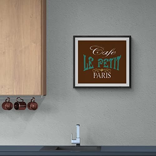 Шаблони за френски кафене Le Petit Paris-Добрите Винил Листа в голям размер за рисуване върху дърво, над платното, на стената и т.н.-Multipack (S, XL, MG) | Материал ярко син цвят