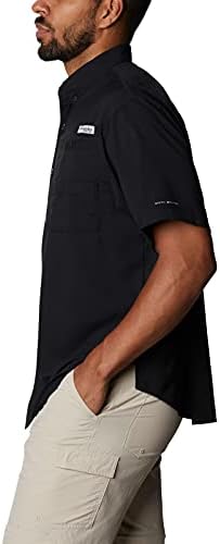Мъжка риза Tamiami с къс ръкав Columbia NCAA Crimson Tide, 2X Big, ALA - Черен