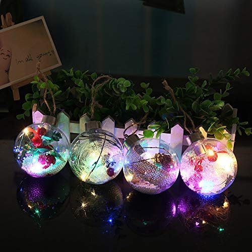 Led Лампа от Медна Тел Коледни Светлини Лампа За Въжето Подвесная Лампа Коледна Украса Светлини, Висящи (Бял)