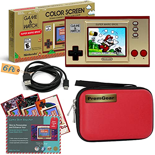 Супер Марио Брос От Nintendo . Игри и часове, в комплект с калъф PremGear (черно), подарочным сертификат G & W Skin и 6-футовым зарядно кабел