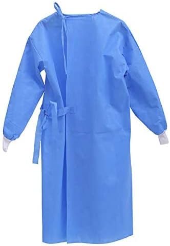 Еднократна Изолиращ халат за баня, Лабораторни и халати от полипропилен с дълъг ръкав в плетиво копчета, CE Сертифицирани