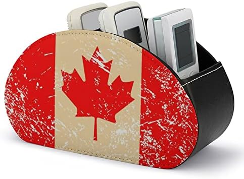Канада Ретро Флаг Изкуствена Кожа Притежателите на Дистанционното Управление на Телевизор Офис Кутия За Съхранение