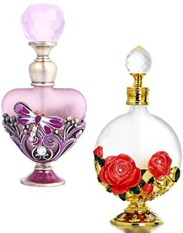 Ю ФЪН 5 МЛ Реколта Розовото, Червеното и 30 мл Розови Флакони за парфюми в стил Рози цветя, Необичайни Кристалните