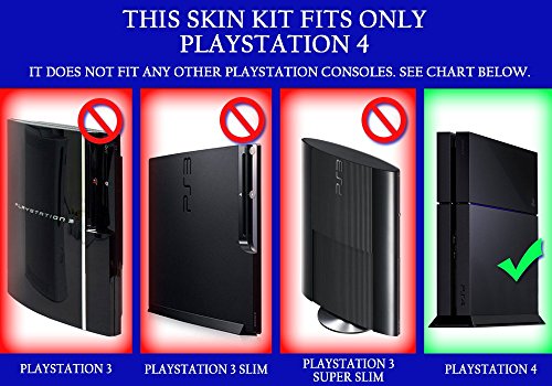 Кожа за Sony PlayStation 4 (PS4) - НОВА система на кожи от въглеродни влакна, етикет в предната панел