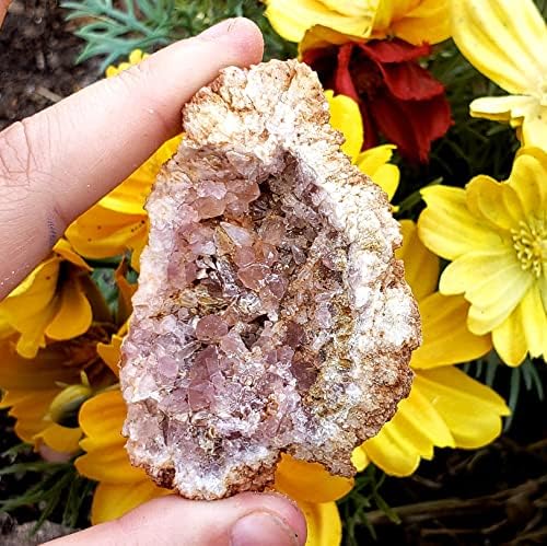 Розов аметист от Аржентина - Естествен Исцеляющий Crystal с Метафизична Чакра, Скъпоценен камък, Образец на друзы