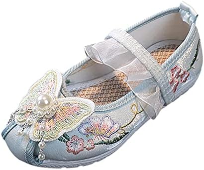 Детска Модельная обувки, Бродирани Сандали на равна подметка за момичета, Модерен Реколта Костюм За детски