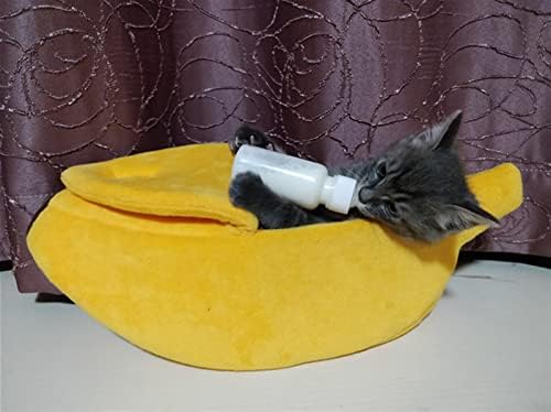 MMyydds Бананова легло за котка, Къщичка за Кученце, Куче будка, Топли Аксесоари за домашни котки, Възглавници за