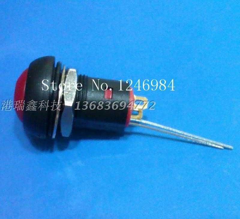 [SA] M12 водоустойчив ключ ключ Taiwan Deli Wei PAL6 с осветление и заключване, червен кръгъл бутон, нажимаемая