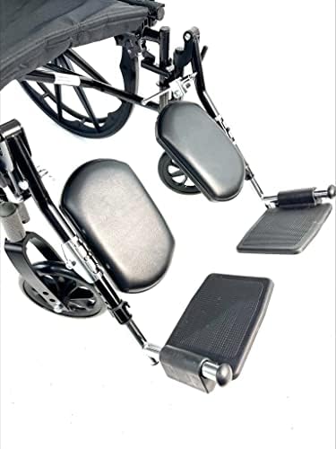 Лека инвалидна количка Karman на дялове с подлакътници на 18-инчов седалка и подвижни подкрепа за краката