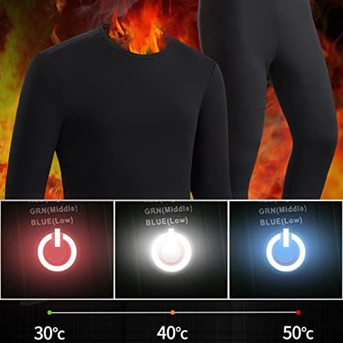 Мъжки комплект термобелья с подгряване, регулирующийся, моющаяся тениска с електрически нагревател, панталони,