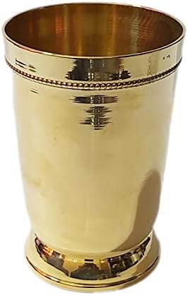Латунная чаша за джулепа ръчно изработени PARIJAT, расшитая ментов мъниста, за московския муле, дизайнерски месинг чаша,