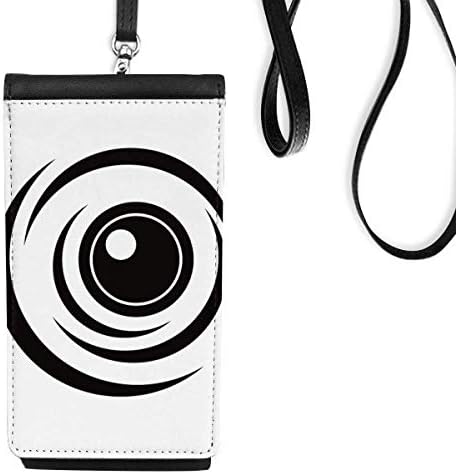 Векторен Модел Украса На Очите Черно Телефон В Чантата Си Портфейл Окачен Мобилен Калъф Черен Джоба