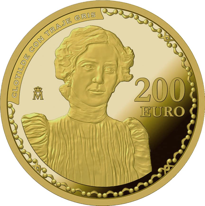 2023 Автопортрет на Хоакина Сороллы PowerCoin 100-годишнината на една Златна монета 200 Евро Испания 2023 Доказателство