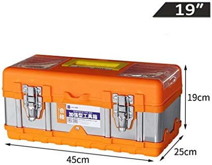 ZSHLZG Набор от инструменти Пластмасова двуслойни сгъваем Сгъсти Кутия за съхранение на художествени модели на Електрозахранване 14/17/19 инча (Размер: 45 см 25 см 19 см)