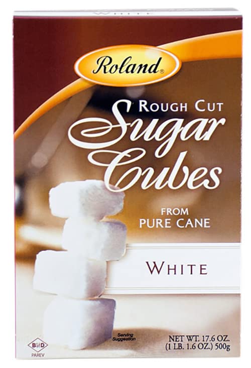 Roland Храни Непреработени кубчета бяла захар, маркови вносни храни, кутия на 35 унция [2]