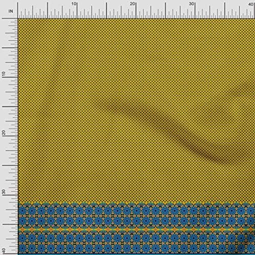 Плат от futon джърси Soimoi Печат в лентата с участието на Мандала и символа щит на текстилната тъкан ширина 58 см