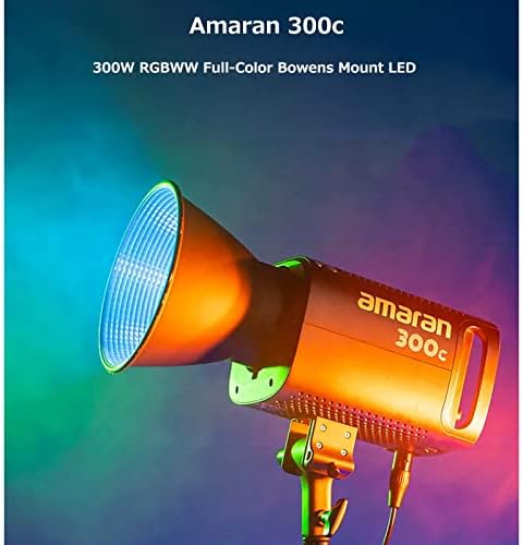 Aputure Amaran 300C RGBWW Пълноцветен led видеосвет, 300 W два цвята от 2500 до 7500 До с монтиране Bowens постоянна светлина Bluetooth App Control 9 Система FX Източник на захранване dc/ac Безшумен ве?