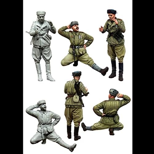 Набор на Войници от смола за почивка на Съветската Армия от Втората Световна война Goodmoel 1/35 (2 човека) / Набор от миниатюрни войници в разглобено и неокрашенном форма?