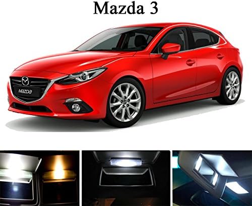 2004-2015 Mazda 3 Ксенонови Бели led лампи за Тоалетка маса/Слънцезащитен козирка (4 бр.)