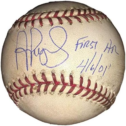 Алберт Пухольс Подписа и Inscr Кардиналите Използван играта 1st HR Baseball 4/6/01 MLB ХОЛОГРАМА играта MLB Използвани бейзболни топки
