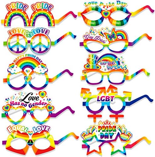 Хартиени Очила за оформяне на гей-парад HOWAF, Подпори за Фотобудки ЛГБТ за оформяне на Парада в чест на Деня на