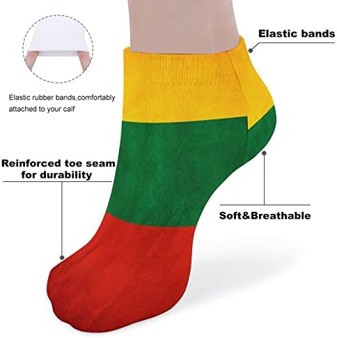 Литовски Флаг, Забавни Чорапи За Бягане, Спортни Чорапи, Без да се показва, Меки Чорапи за Мъже И Жени