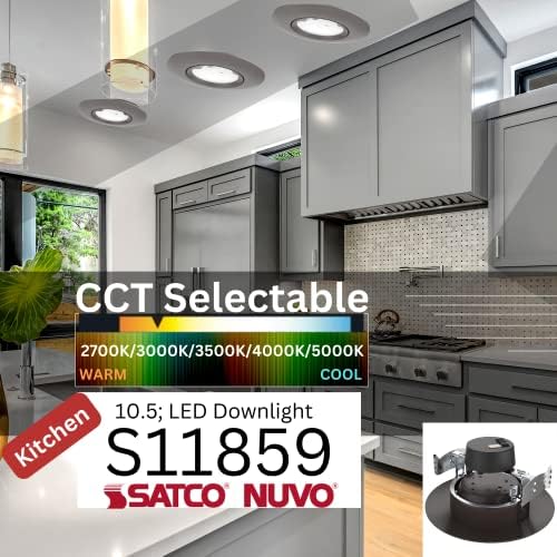 Satco S11859; 10,5 W; Led лампа с директни връзки; Кардан; 120 Волта; CCT е Избран 2700 K / 3000 До / 3500 До / 4000 До /