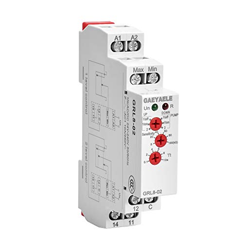 Реле за контрол на течно таймер GAEYAELE GRL8 Електронен Регулатор на ниво на течност 10A AC/DC24V-240V