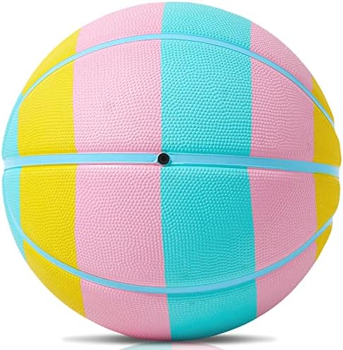 EVZOM Размер на 5 Баскетбол, 27,5 Баскетболни Младежки Гумени Баскетболни Топки за Деца, Юноши, Момичета Закрит и Открит Плаж Играят Игри-Мини Трайни