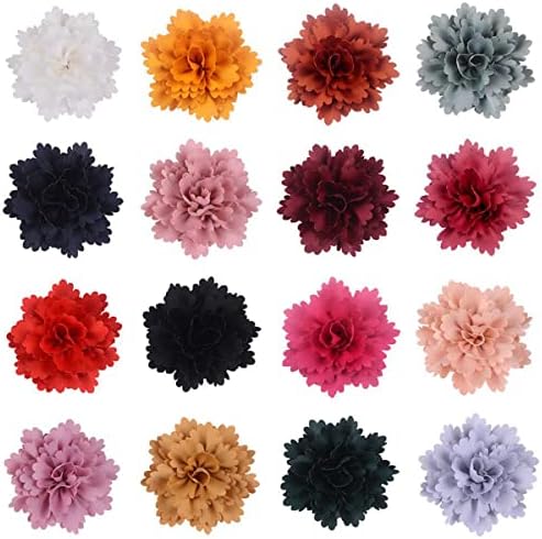 FZBNSRKO 20 броя Цветя от Шифоновой тъкани, Различни Цветя от Шифоновой Тъкан за направи си САМ Превръзка На Главата Аксесоари за Цветя Занаяти, Изкуство (Случаен цвят)