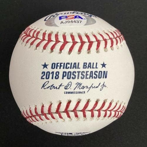 Хосе Алтуве подписа договор с бейсбольным клуб Astros Auto All-Star WSC PSA в Постсезон 2018 г. / Бейзболни топки