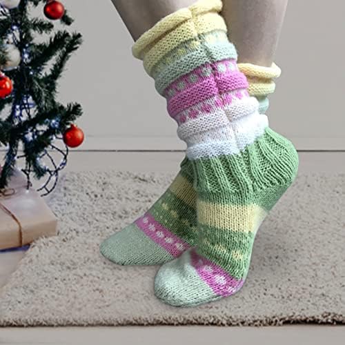 Чорапи за Джогинг, Малки Зимни Чорапи на Райета, Топли Чорапи, Цветни Вълнени Чорапи в Тон, Дамски Чорапи за