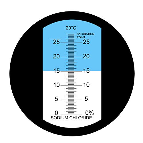 Ръчен Рефрактометър соленост с ATC, Скала От 0 ~ 28%, натриев Хлорид, разделителна способност 0,2% за измерване на солеността