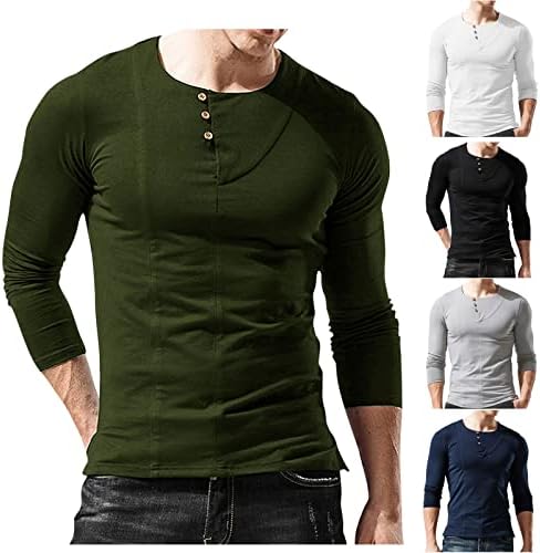 Мъжка Мода Плътен Цвят Тънък Случайни Пуловер Тениска С Дълъг Ръкав Разтягане На Мускулите Риза Блуза Многоцветен