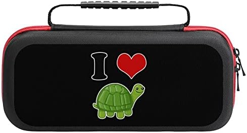 Калъф за носене I Love Turtles Switch, Съвместими с Nintendo Switch, Защитен Твърд Калъф, Преносима Чанта с 20 Игрални