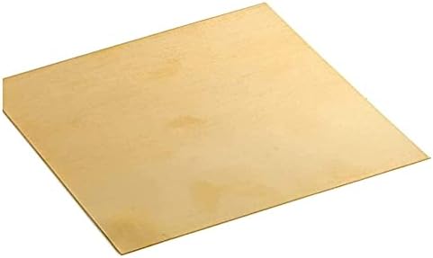 Латунная плоча KEKEYANG Месинг лист за обработка на метали, Суровини, 1,5x100x100 мм, 1x200x200 мм Латунная табела от метал мед фолио (Размер: 1x200x200 мм)