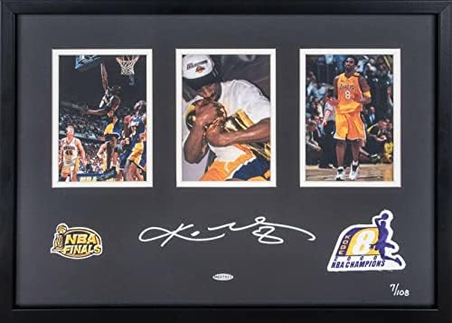 Кобе Брайънт Подписа Фотоколлаж с Нашивкой Финалите на НБА 2000 г. 16x23 На Горната палуба UDA COA - Снимки на НБА с автограф