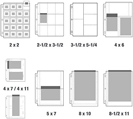 AMC Пластмаси PPP0511 2 X 2 – Капацитет до 40 слайда / негативи с размер 2 x 2, които Не съдържат киселини, 25 опаковки