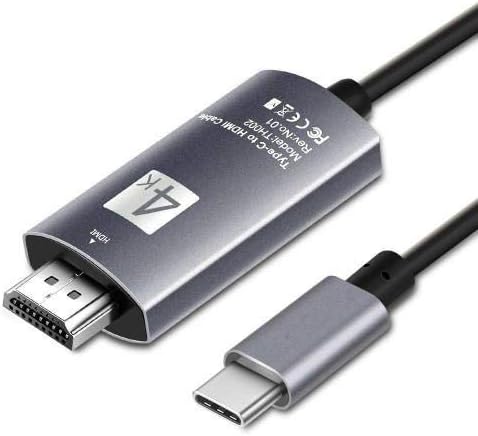 Кабел BoxWave, който е съвместим с Polyend Play (кабелна от BoxWave) - Кабел SmartDisplay - USB Type-C за HDMI (6 фута),