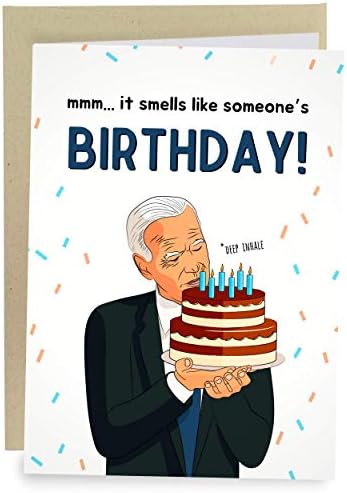 Неряшливые Писма Забавна Картичка С Мирис на Джо Байдън На рожден Ден | Подарък с Кляпом Джо Байдън | Политически