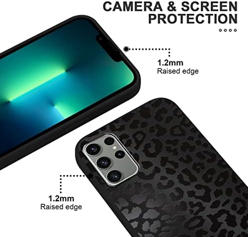 Yoedge 2 опаковки с хубав принтом Леопард за Samsung Galaxy S23 Ultra 5G 6,8 Калъф за телефон, Луксозни Калъфи с