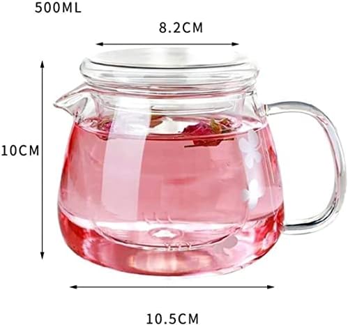 Кана билков чай, Стъклена Кана С Капак, 500 мл, за многократна употреба машина За Сладолед, Много Подходящ За
