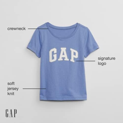 Тениска с логото на Baby GAP за момичета с къс ръкав