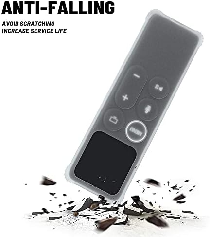 Защитен калъф AWINNER, съвместим с Apple TV 4K /4th / HD Siri Remote (1-во поколение) - Лек [противоскользящий] удароустойчив силиконов калъф за Apple TV Siri Remote Controller (зелен свети в тъмното)