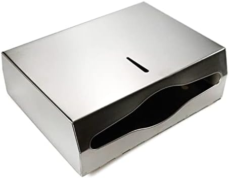 Стенен Диспенсер за Хартиени кърпи LUKEO, Кутия за кухненски Салфетки от Неръждаема Стомана с брави ( Цвят: черен)