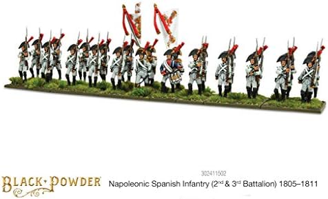 Военачалник Черен Прах, 2-ри и 3-ти батальони на испанската пехота 1805-1811 19-ти век Военен Набор от пластмасови модели