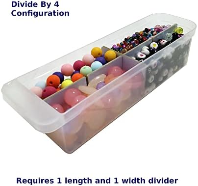 BIN BETTER - Съвместими с IRIS USA Регулируеми разделители за по-малки кутии за пластмасови шкафове за бродерия (6 парчета