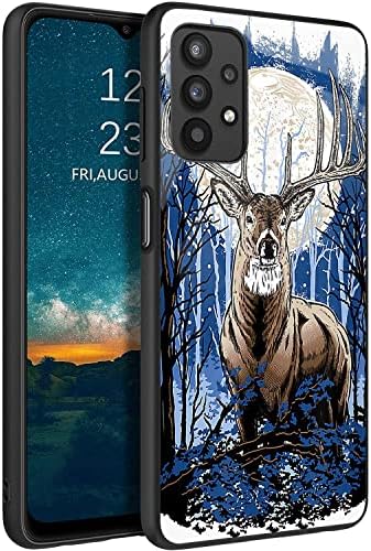 AJZZ е Съвместим с калъф Samsung Galaxy A32 с шарени махагон за мъже, Момчета и момичета, Мек Тънък устойчив на удари модерен калъф от TPU за Samsung Galaxy A32 5G (6,5 инча), Galaxy A32 (6,5 инча)