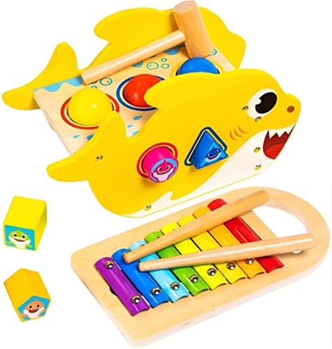 Детски играчки Pidoko Kids с акули - Молотящие Монтесори играчки за деца, Подаръци за рожден Ден, за момчета и момичета