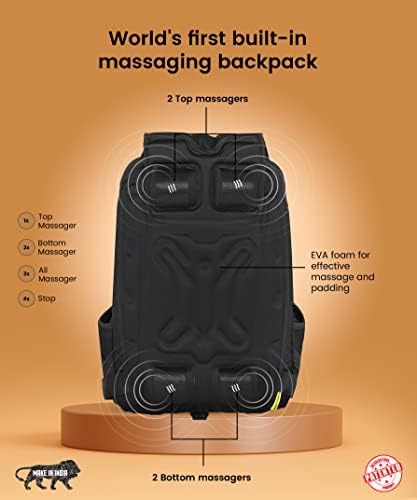 EUME Barret Massager 15,6-инчов Раница за лаптоп и 29-литров найлонова раница с 2 порта USB-зареждане (черен камуфлаж)